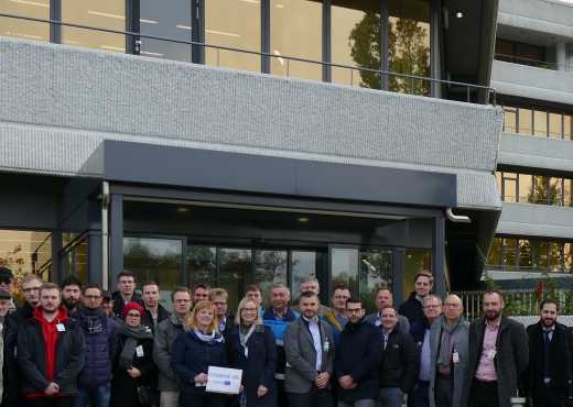 Participants of the COMBINE study trip at the Ludwigshafen site